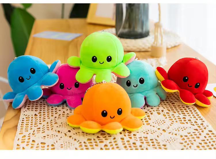 Reversible Flip Octopus Soft Doll