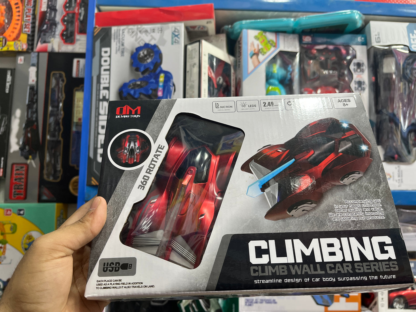 Wall climbing car