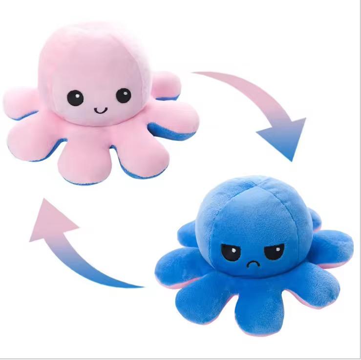 Reversible Flip Octopus Soft Doll